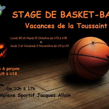 🚨 Stage de basket de Toussaint 🚨